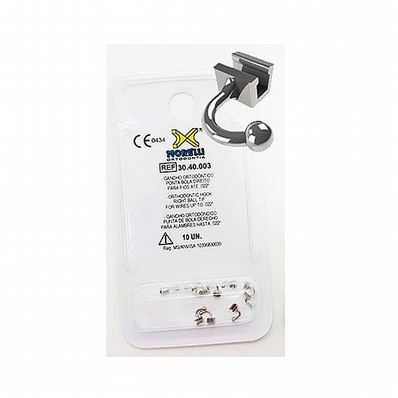 ���� ����������� ������� �� ���� ����� Dental Orthodontic Crimpable Split Hooks Right Special Curved Ball Tip 