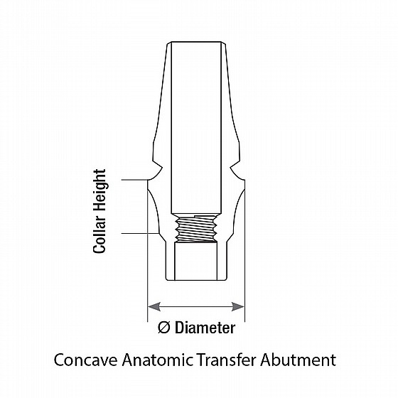 ���� ������ ������ ���� DSI Snap-On Concave Anatomic Impression Transfer 1.5-4.5mm