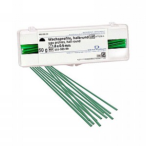 ������� ����� ��� ������ 1.8 * 0.9 �"�, 50 ��� Dentaurum Wax Model Casting Stick Rod Half Round