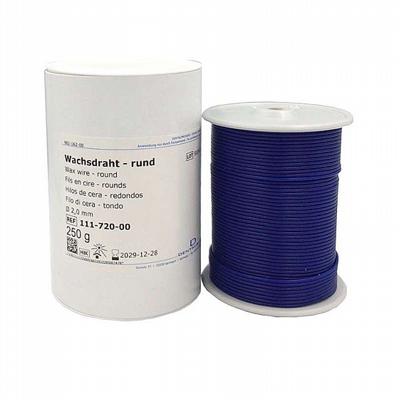 ��� ����� ���� �� 250 ��� ���� ������ Dentaurum Wax Wire Rolls Blue