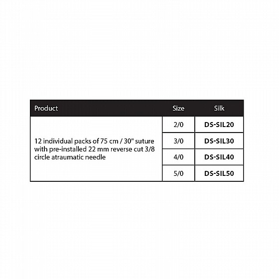 ��� ����� ��� ������ 12 �� ������ DSI SILK SUTURES