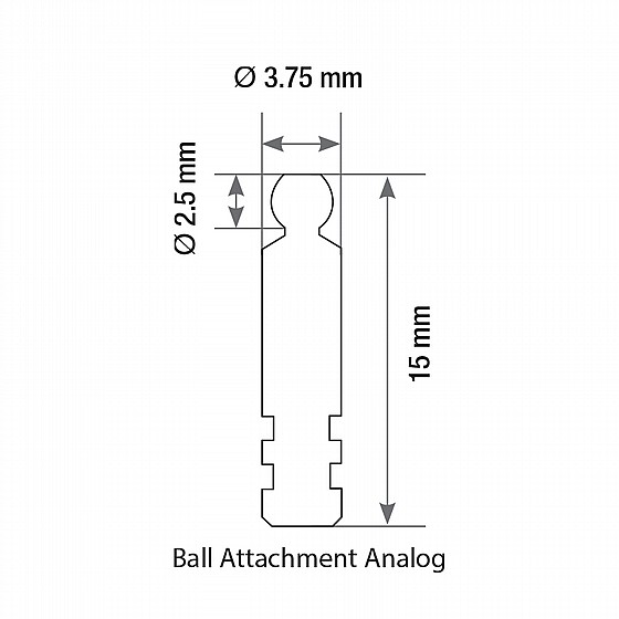 ����� ����� ��� ������ DSI BALL ATTACHMENT ANALOG