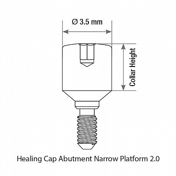 ����� ����� �������� ��� ������ 2.0 �"� DSI NARROW PLATFORM HEALING CAPS