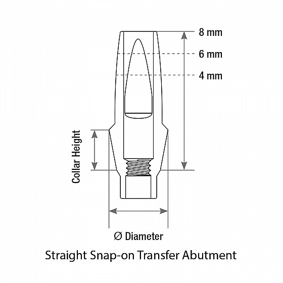 ������ ������ ����-��� ��� ����� 2.42 �"� DSI STRAIGHT SNAP-ON ANATOMIC TRANSFER