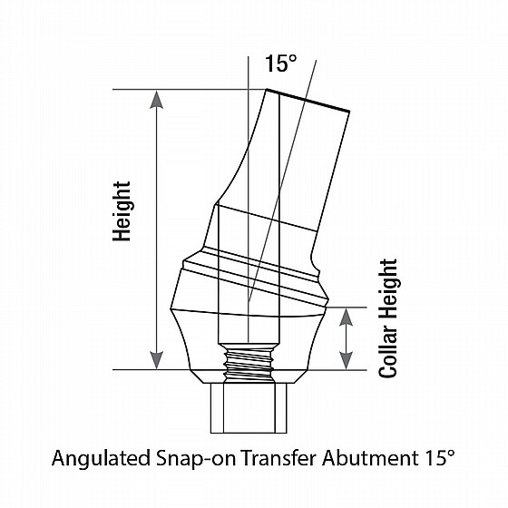 ������ ������ ����-��� ������ 15�/25� ����� 2.42 �"� DSI ANGULATED SNAP-ON TRANSFER