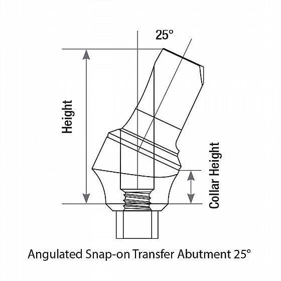 ������ ������ ����-��� ������ 15�/25� ����� 2.42 �"� DSI ANGULATED SNAP-ON TRANSFER