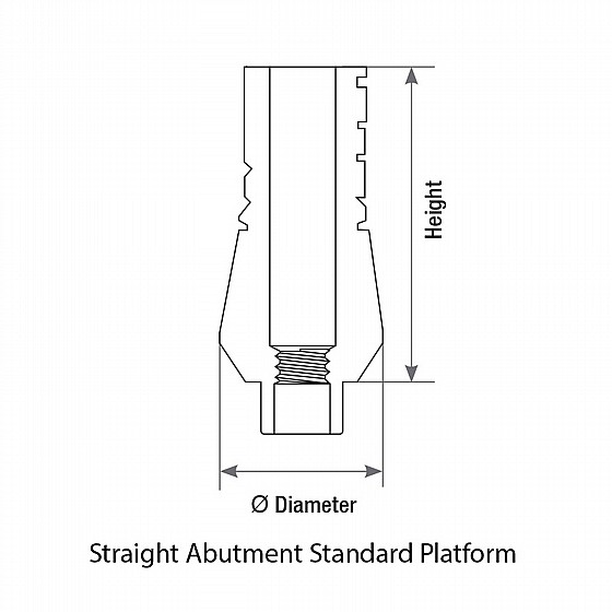 ���� ��� 4.6 �"� ����� 2.42 �"� DSI STRAIGHT ABUTMENT