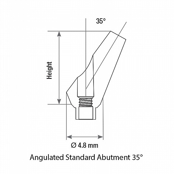 ���� ������ 35� ����� 2.42 �"� DSI ANGULATED ABUTMENT
