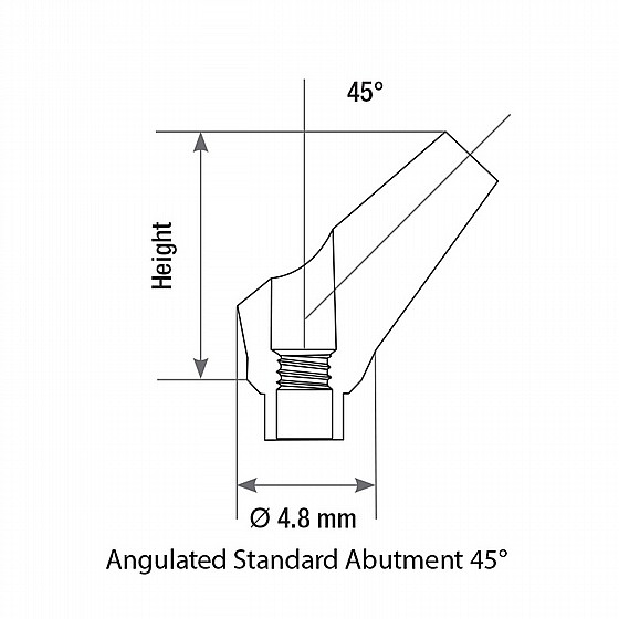 ���� ������ 45� ����� 2.42 �"� DSI ANGULATED ABUTMENT