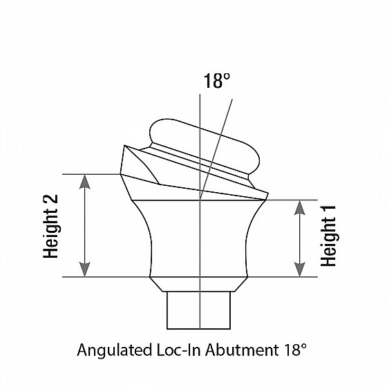 ���� ������ ������� ������ 18� �� ��� ���� 0.5-3 �"� ����� 2.42 �"� ��� ��� DSI ANGULATED PREMIUM LOC-IN ATTACHMENT