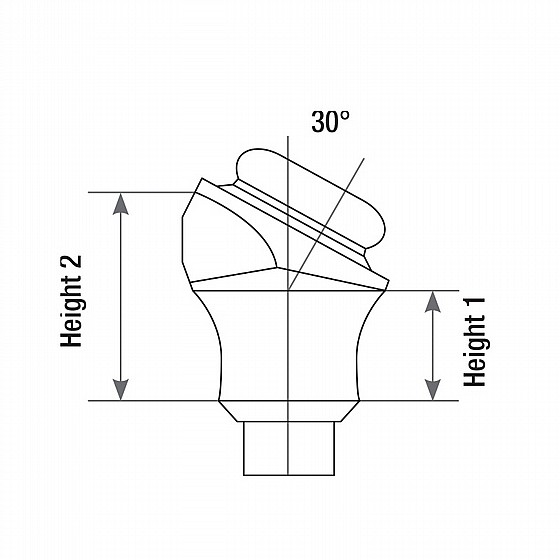 ���� ������ ������� ������ 30� �� ��� ���� 0.5-3 �"� ����� 2.42 �"� ��� ��� DSI ANGULATED PREMIUM LOC-IN ATTACHMENT