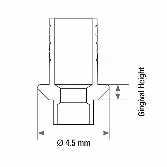 ���� �� ���� ��� ��� ���� DSI ����� 2.42 �"� DSI CAD/CAM TI-BASE ABUTMENT