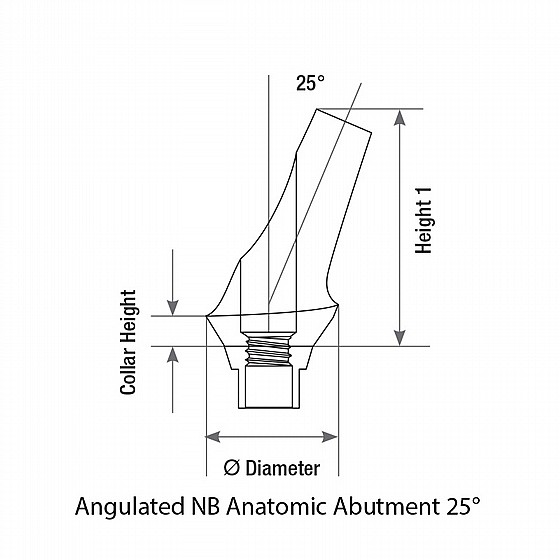 ���� ���� ������ ������ 25� 1.5-4.5 �"� DSI ANGULATED 25� ANATOMIC ABUTMENT NP ?3.5mm