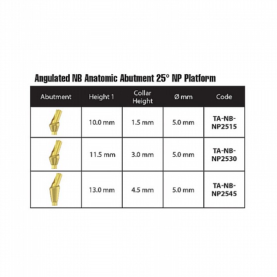 ���� ���� ������ ������ 25� 1.5-4.5 �"� DSI ANGULATED 25� ANATOMIC ABUTMENT NP ?3.5mm