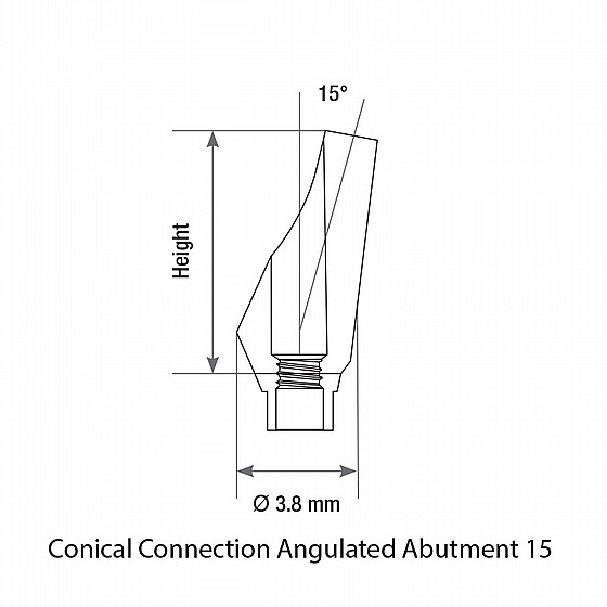���� ���� ������ 15� DSI ANGULATED 15� ABUTMENT ?NP3.5mm / ?RP4.3-5.0mm