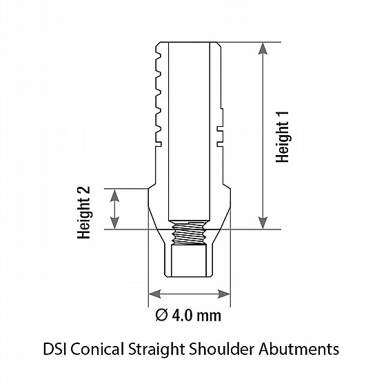 ���� ����� ���� 1-3 �"� DSI SHOULDER ABUTMENT RP ?4.3-5.0mm 