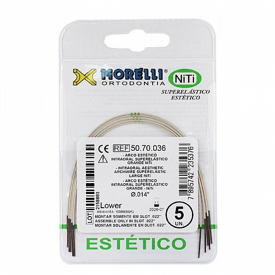 ���� ����� ��� ���� ������ ����� ����� ����� 5 �� Morelli Aesthetic Super Elastic Archwire NiTi Rectangular