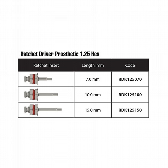 ���� ����� ������ DSI Abutment Screw Fixation Ratchet Driver ?1.25mm