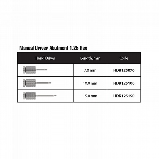 ���� ���� ������ DSI Abutment Screw Hand Driver Hex ?1.25mm