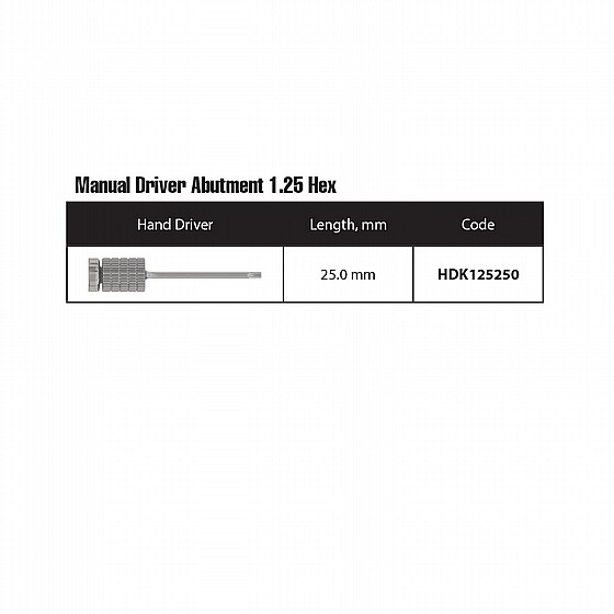 ���� ���� ���� 25 �"� ������ DSI Abutment Long Manual Driver ?1.25mm