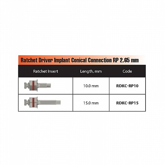 ���� ����� ������ ����� �������� ����� DSI Ratchet Driver For Conical Connection Implant RP ?5.0-4.3mm
