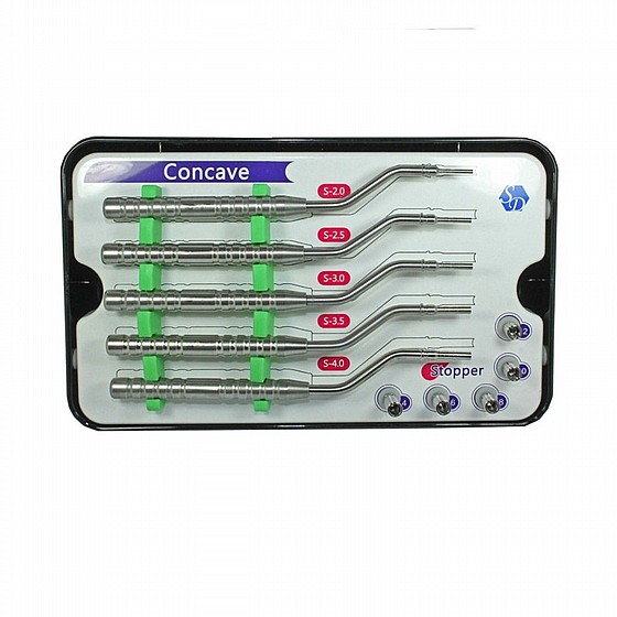 ���� ����������� ������� ����� ����� 5 �� + ������� DSI SD Osteotome Kit Concave Cupped 
