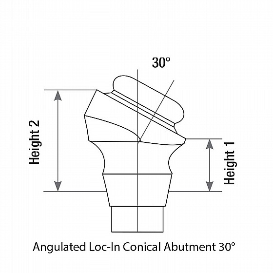  ���� ������ ������ 30� ���� 1-3 �"� ���� DSI Angulated Loc-In Conical Abutment NP ?3.5mm