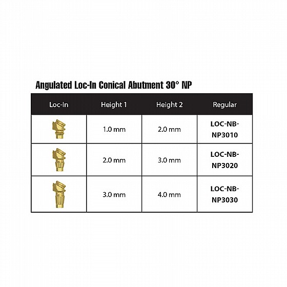  ���� ������ ������ 30� ���� 1-3 �"� ���� DSI Angulated Loc-In Conical Abutment NP ?3.5mm
