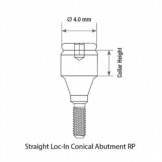  ���� ������ ��� ���� 1-5 �"� ���� ���-��� DSI Straight Loc-In Conical Abutment RP ?4.3-5.0mm