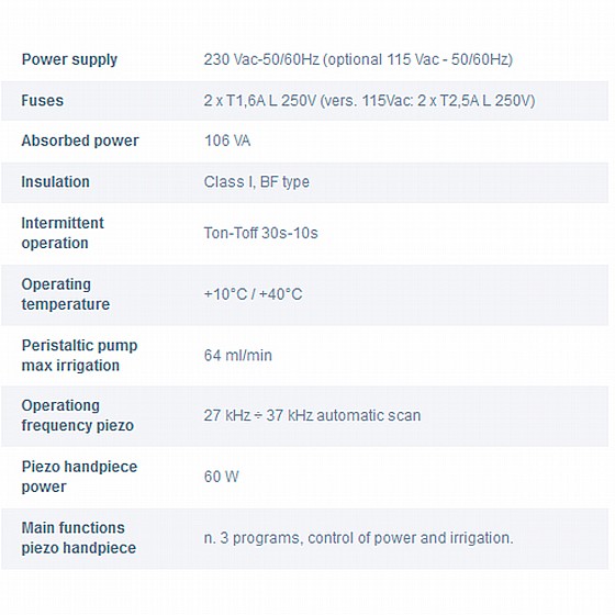 ����� ������������ �������� �� ������� �� ��� MARIOTTI PIEZOELECTRIC SURGICAL UNIT