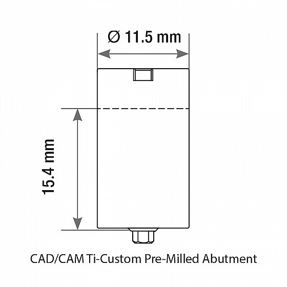 ���� ���/��� DSI CAD/CAM Ti-Custom Premill Abutment Titanium Blank