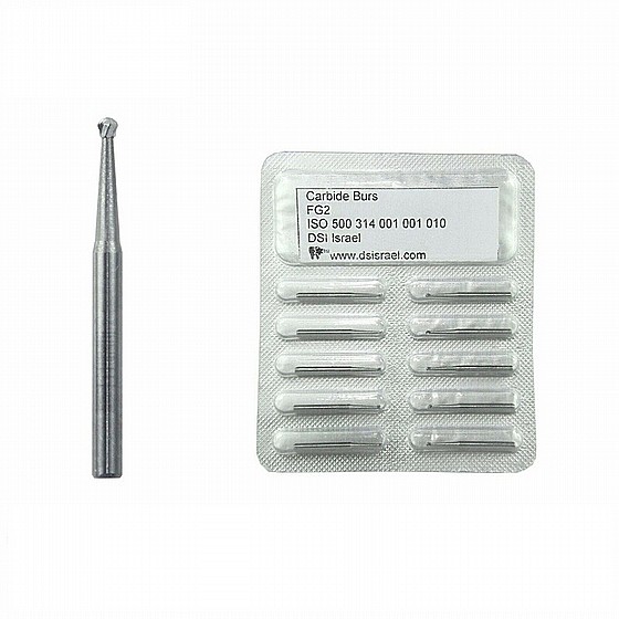����� ����� FG2 ������, ?1.0 �"� DSI High Speed Round Carbide Burs Bits 