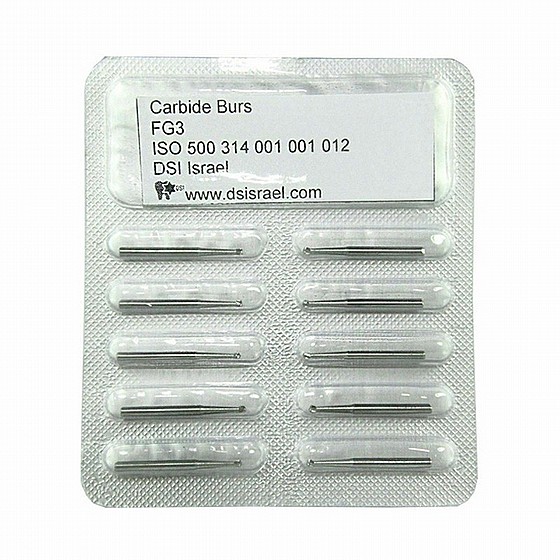 ����� ����� FG3 ������, ?1.2 �"� DSI High Speed Round Carbide Burs Bits 