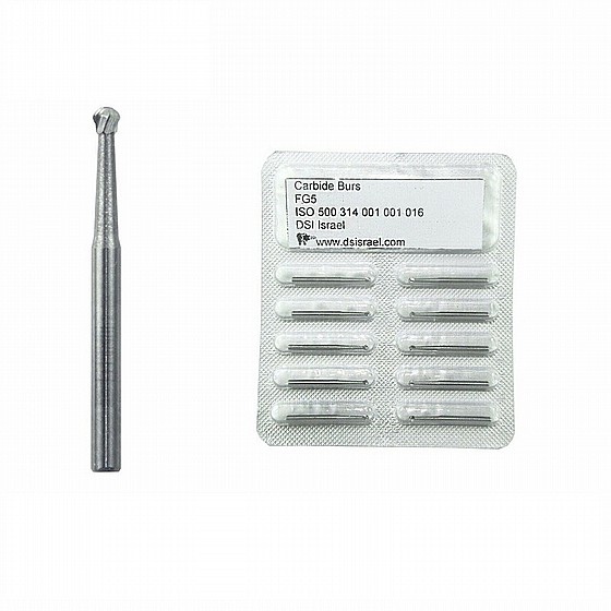 ����� ����� FG5 ������, ?1.6 �"� DSI High Speed Round Carbide Burs Bits 