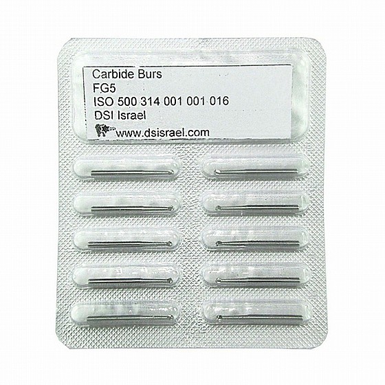 ����� ����� FG5 ������, ?1.6 �"� DSI High Speed Round Carbide Burs Bits 
