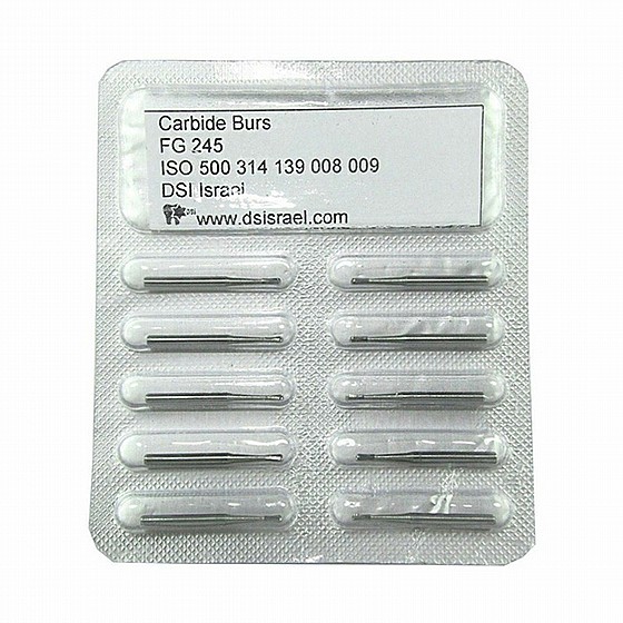 ����� ����� FG245 ���� ��� 6 �����, ?0.9 �"� DSI High Speed 6 Blades Pear Carbide Burs Bits 