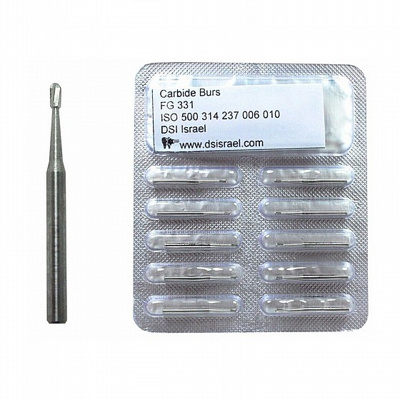 ����� ����� FG331 ���� ��� 6 �����, ?1.0 �"� DSI Friction Grip 6 Blades Pear Carbide Burs Bits 