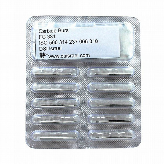 ����� ����� FG331 ���� ��� 6 �����, ?1.0 �"� DSI Friction Grip 6 Blades Pear Carbide Burs Bits 