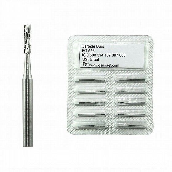 ����� ����� FG556 ���� 6 ���� ���, ?0.8 �"� DSI High Speed 6 Blades Fissure Carbide Burs Bits 
