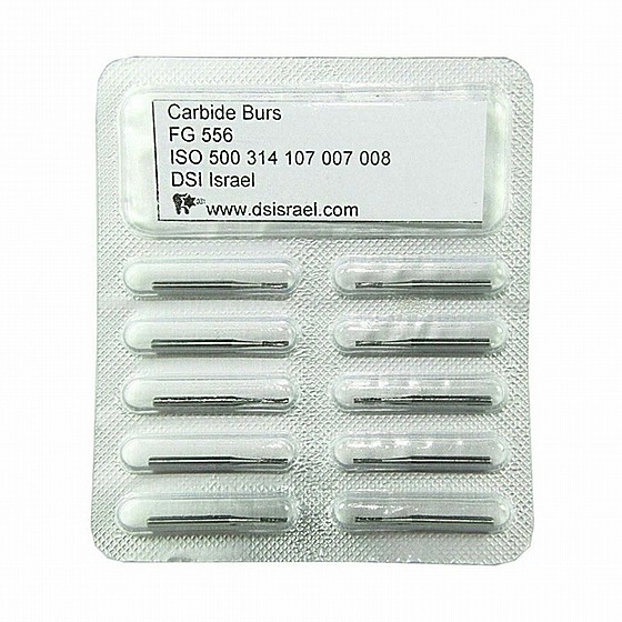 ����� ����� FG556 ���� 6 ���� ���, ?0.8 �"� DSI High Speed 6 Blades Fissure Carbide Burs Bits 