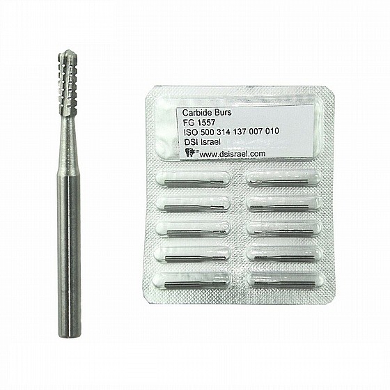 ����� ����� FG1557 ������, ?1.0 �"� DSI High Speed Cross Cut Fissure Carbide Burs Bits 