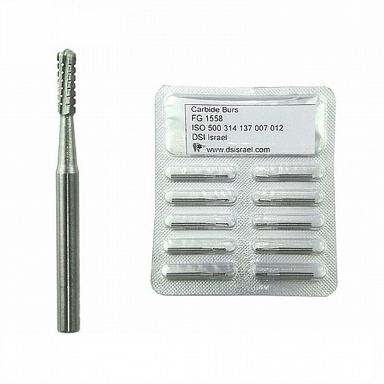 ����� ����� FG1558 ������, ?1.2 �"� DSI High Speed Cross Cut Fissure Carbide Burs Bits 