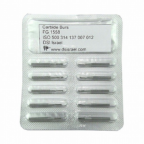 ����� ����� FG1558 ������, ?1.2 �"� DSI High Speed Cross Cut Fissure Carbide Burs Bits 