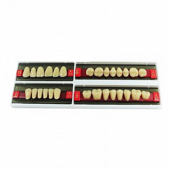 ������ ������ ������, 28 ��, ���� Wunderlux Artificial Acrylic Teeth A3.5