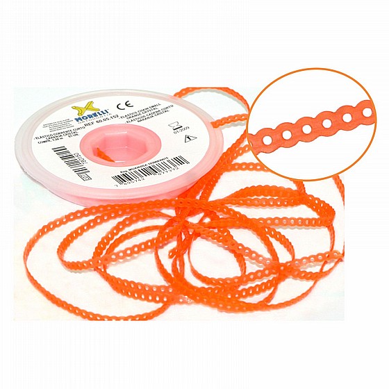 ����� ������ ���� ������ ���� 1.5�  Morelli Elastic Power Chain Crystal Orange