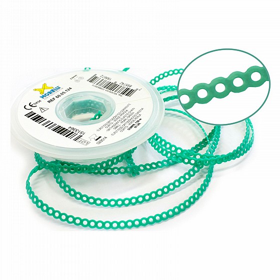 ����� ������ ���� ����� ���� 1.5� Morelli Elastic Power Chain Pearl Green 	