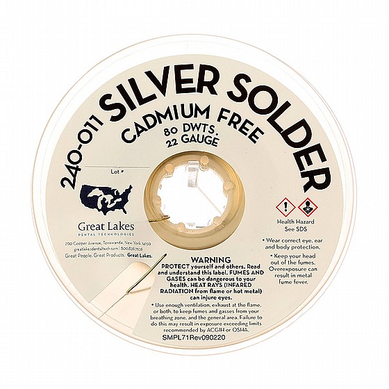  ��� ����� ��� ����� 125 ��� Great Lakes Orthodontics Silver Solder 80 DWT