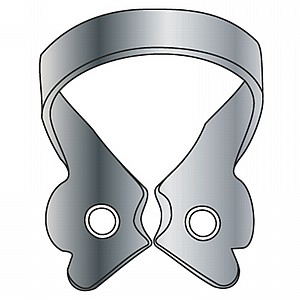 וו לסכר גומי סימטרי לפרמולר מידה 0 Premolar RubberDam Clamp וו לסכר גומי סימטרי לפרמולר מידה 0 Premolar RubberDam Clamp
