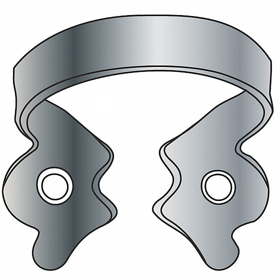 �� ���� ���� ������ ������� ���� 2 Premolar RubberDam Clamp