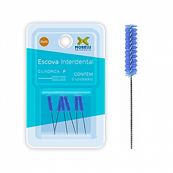 6 ������ ������ ���� ������ ��� ������ ��������� �������  Morelli Interdental Brush Refils Cylindrical P 